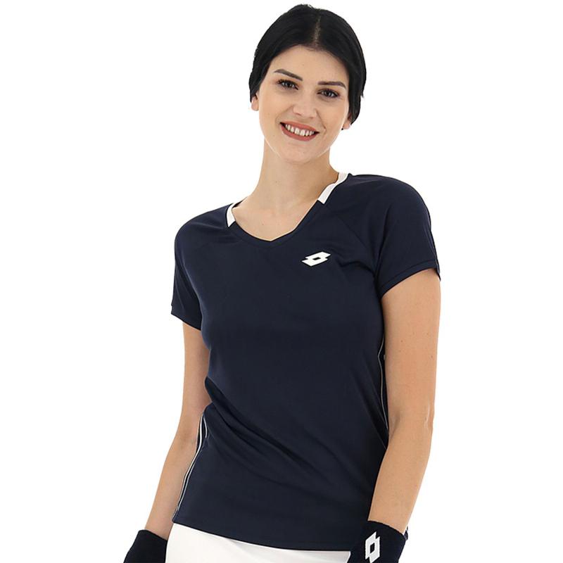 Lotto Squadra II Navy Blue White Women's T-Shirt
