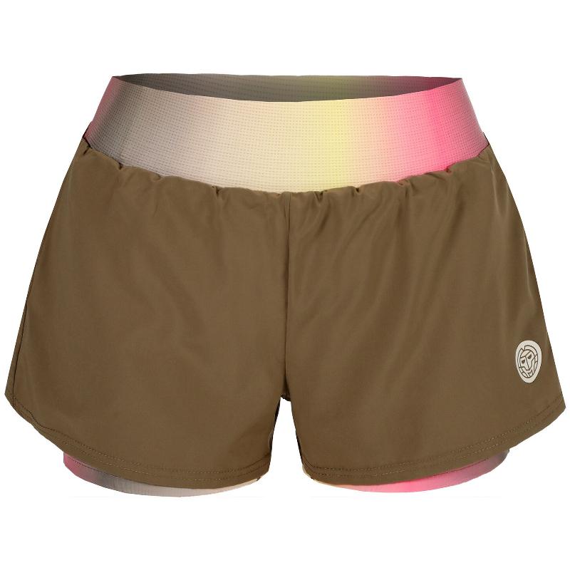 Kurz Bidi Badu Spectrum Bedruckt 2In1 Marron Amarillo Mujer