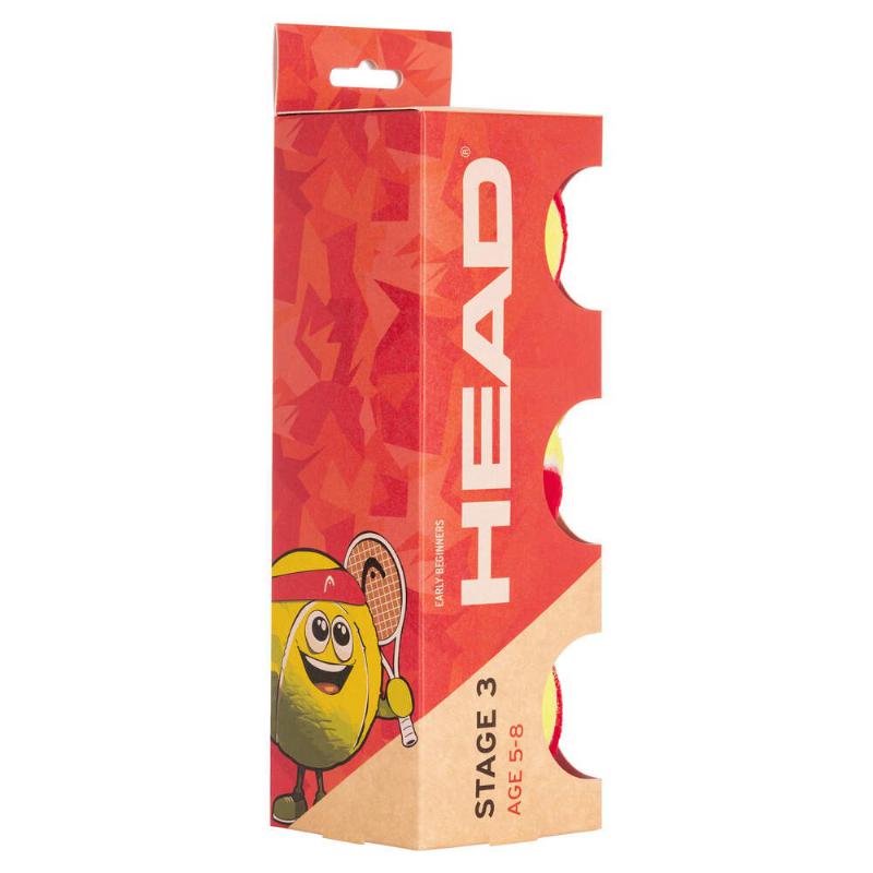 Bote de 3 Pelotas Head Stage 3 Rojo