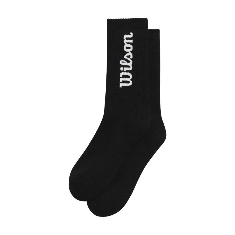 Calcetines Wilson Crew Logo Negro 1 Par