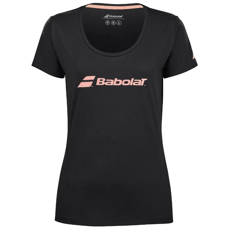 Camiseta Babolat Exercise Negro Mujer