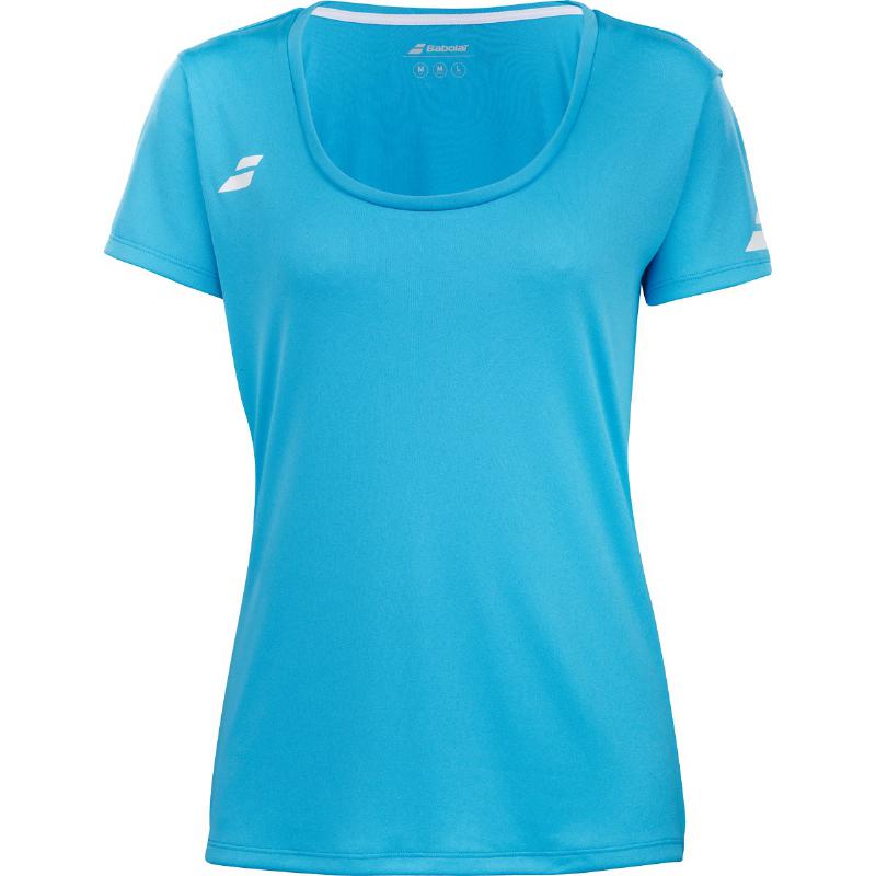 Camiseta Babolat Play Capsleeve Azul Cian Mujer
