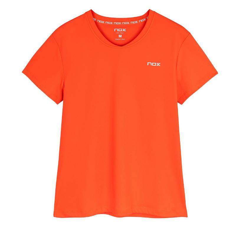Camiseta Nox Team Sleeve Rojo Mujer