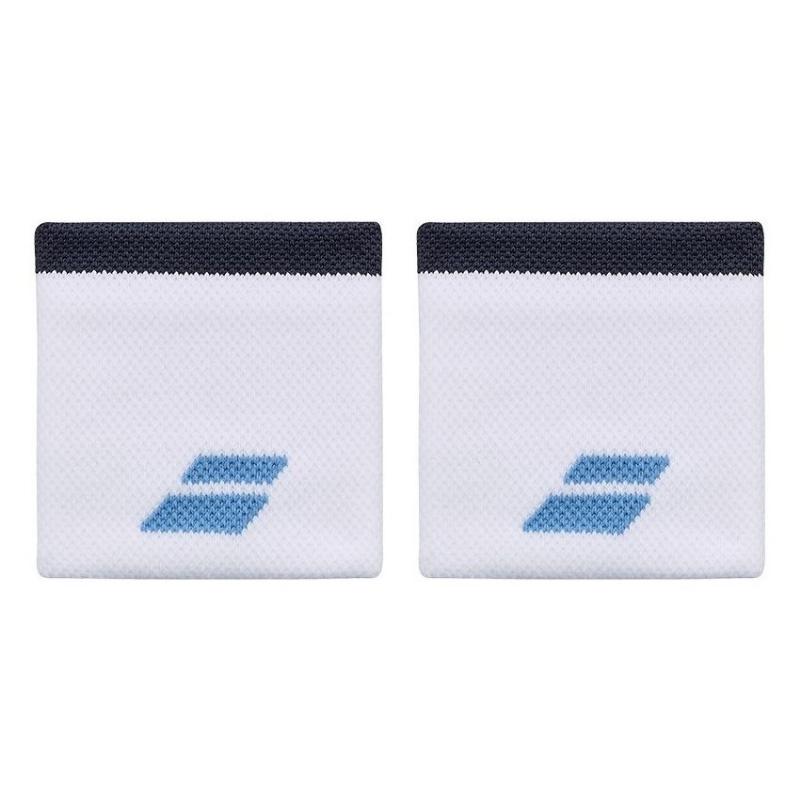 Muñequeras Babolat Cortas Blanco Azul 2 Unidades