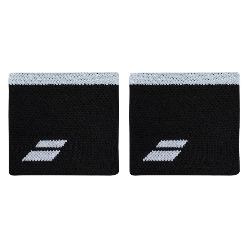 Muñequeras Babolat Cortas Negro Blanco 2 Unidades