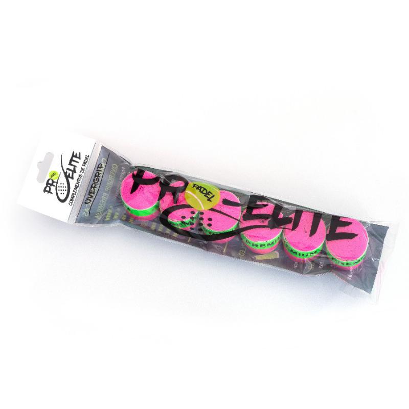 Overgrips Pro Elite Premium Liso Rosa 6 Unidades