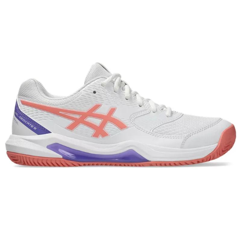 Zapatillas Asics Gel Dedicate 8 Padel Blanco Rosa Mujer